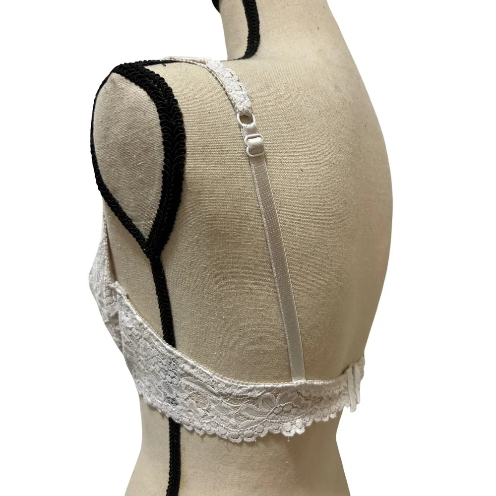 Ilusión 36C White Floral Lace Underwire Bra 7041 Coquette Bridal Lingerie